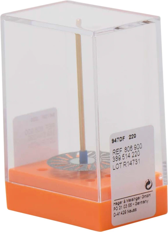 Diamantscheiben 947D  Stück  unmontiert, rot fein, Figur 389, 0,2 mm, ISO 220