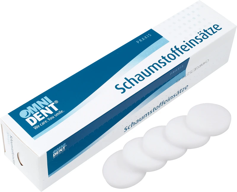 Schaumstoffeinsätze  Packung  25 Stück Ø 65 mm, Höhe 10 mm