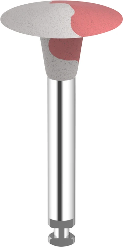 Omnipol für Zirkon gesintert  Stück  rot\weiß mittel, Linse, RA, Ø 10 mm