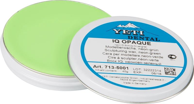 IQ Modellierwachs  Dose  45 g opaque grün