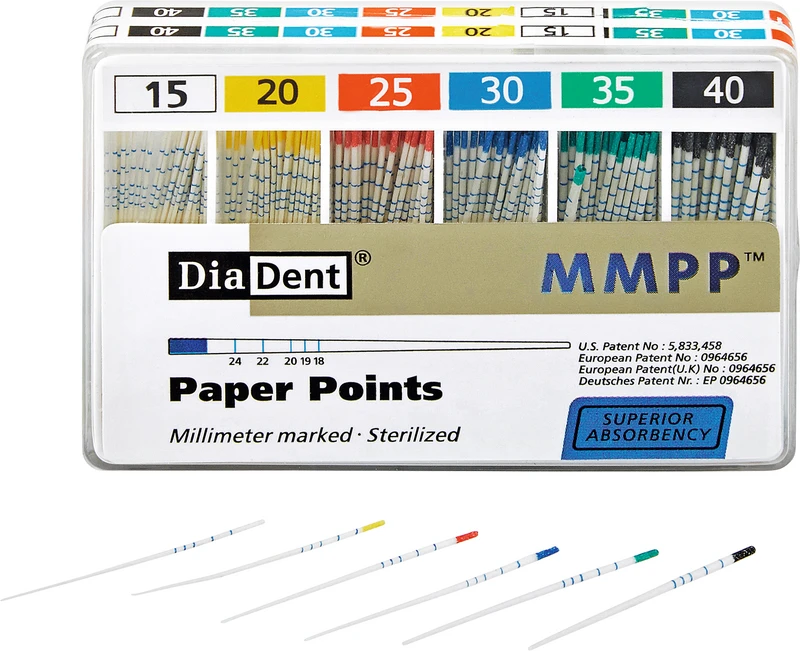 DiaDent® Papierspitzen  Packung  200 Stück ISO 015-040