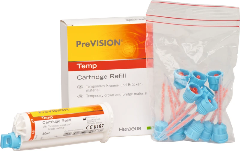 PreVISION® Temp  Refill Packung  50 ml Doppelkartusche A3, 12 Mixing Tips