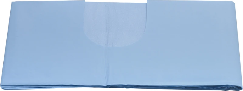 OP-Abdecktuch  Packung  25 Stück 100 x 150 cm hellblau, mit U-Ausschnitt 11 x 30 cm