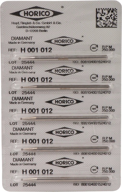 Diamantschleifer H 001  Packung  5 Stück HP, Figur 001, ISO 012