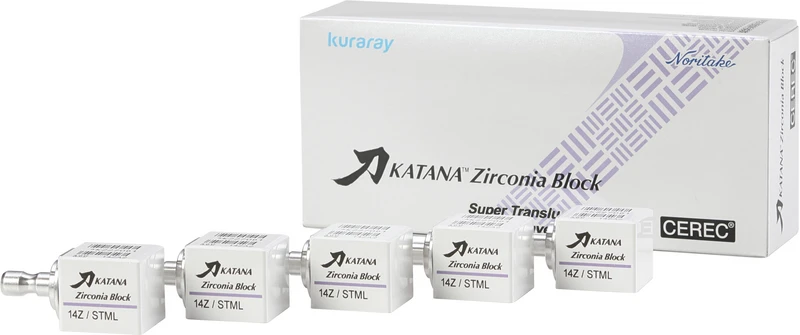 KATANA Zirconia Block  Packung  5 Stück Größe 14Z, A3,5