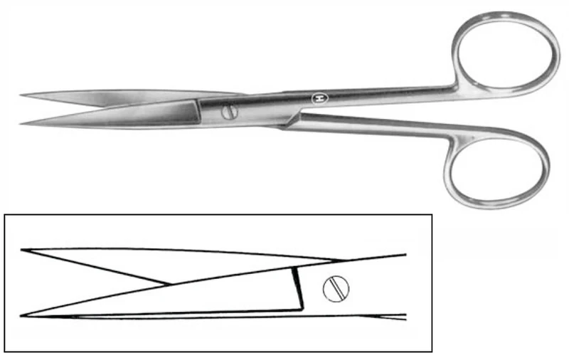 Chirurgische Scheren  Stück  HSB 108-18, 185 mm, gerade