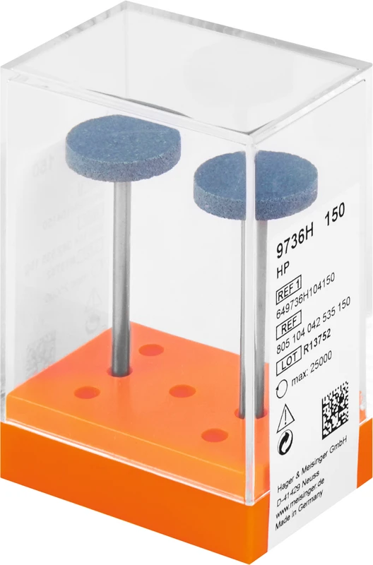 Diamantschleifer 9736  Packung  2 Stück blau grob, HP, Figur 042, 3 mm, ISO 150