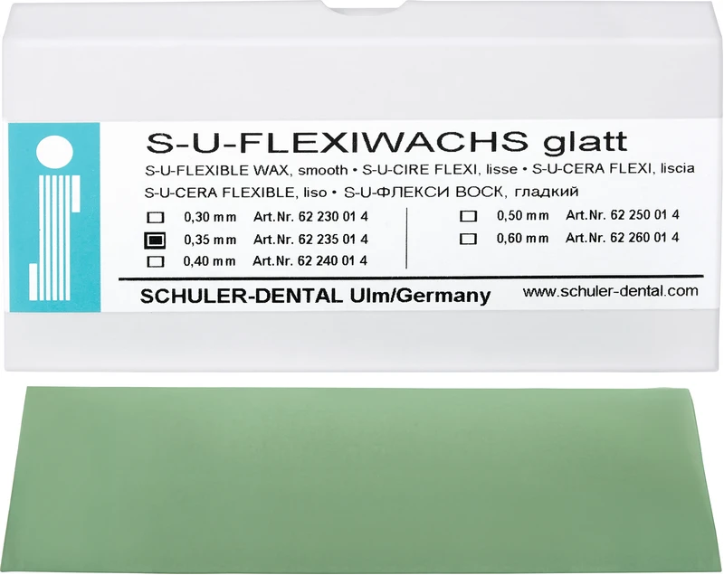 S-U-Flexiwachs  Packung  15 Stück glatt, Stärke 0,35 mm