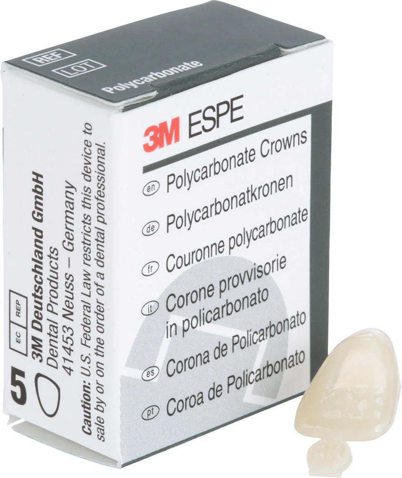 Polycarbonat-Kronen  Packung  5 Stück Nr. 102