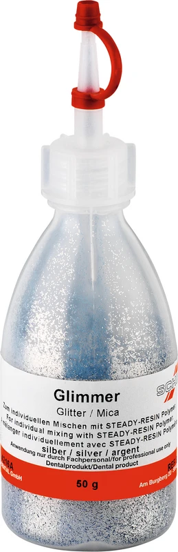 Glimmer  Flasche  50 g silber