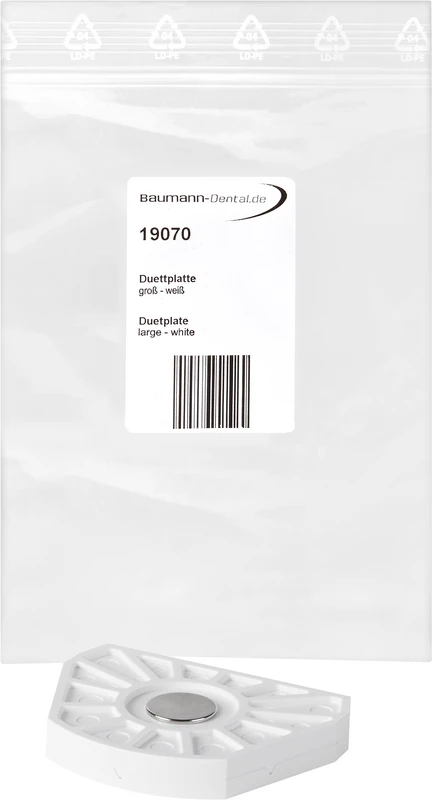 Duett-Platten  Stück  weiß, L