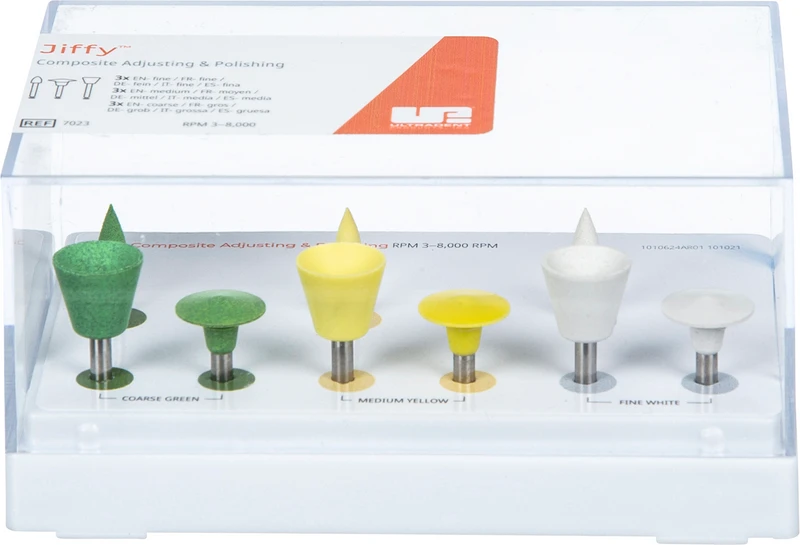 Jiffy Original Composite System  Adjusting & Polishing Kit  9 Polierer (grob, mittel, fein), RA