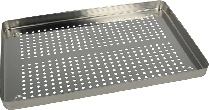 Norm-Tray Edelstahl  Stück  Boden gelocht