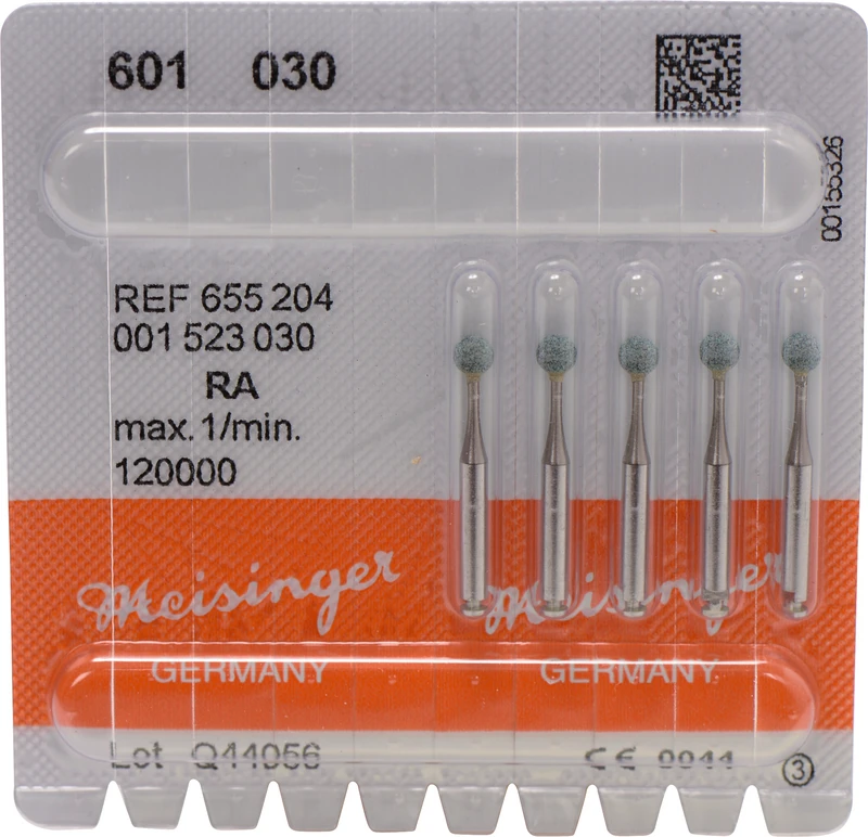 Keramische Schleifer 601  Packung  5 Stück grün mittel, RA, Figur 001, ISO 030