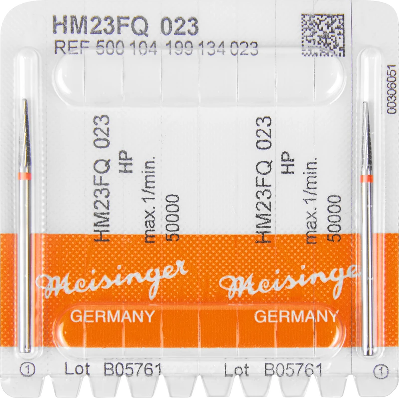 HM-Fräser FQ  Packung  2 Stück Querhiebverz., rot fein, HP, Figur 199, 11 mm, ISO 023