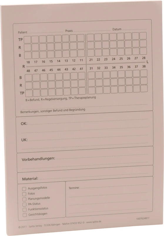 Technik-Zettel   Stück  100 Blatt A5