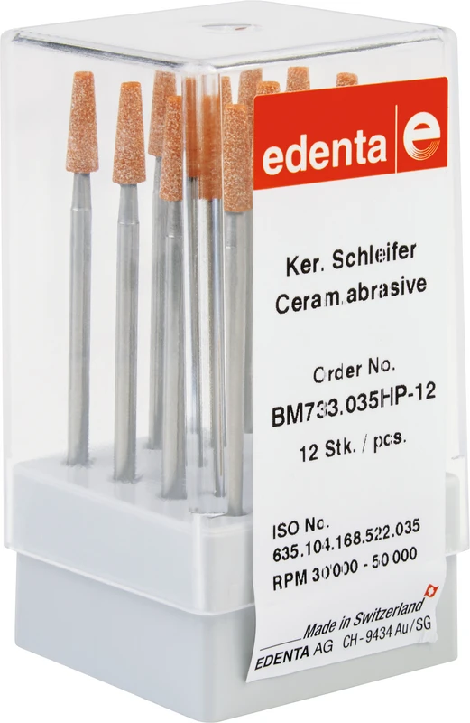 Keramische Schleifer B  Packung  12 Stück braun mittel, HP, Figur 168, 10,5 mm, ISO 035