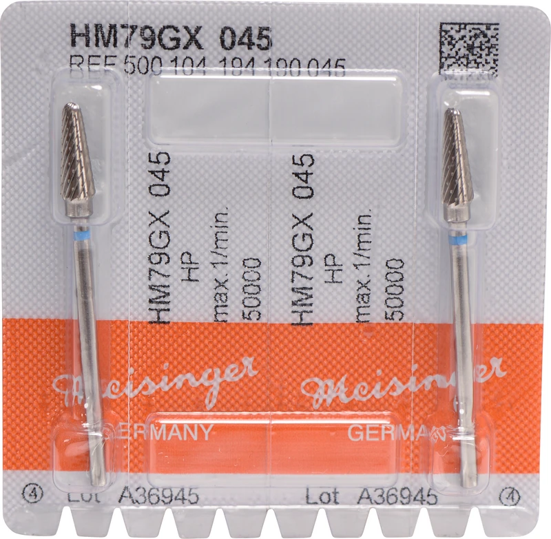 HM-Fräser GX  Packung  2 Stück kreuzverzahnt, blau standard, HP, Figur 194, 12,7 mm, ISO 045