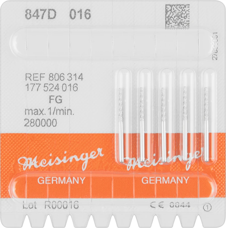 CE-Diamanten 847D  Packung  5 Stück blau mittel, FG, Figur 177, 9,5 mm, ISO 016