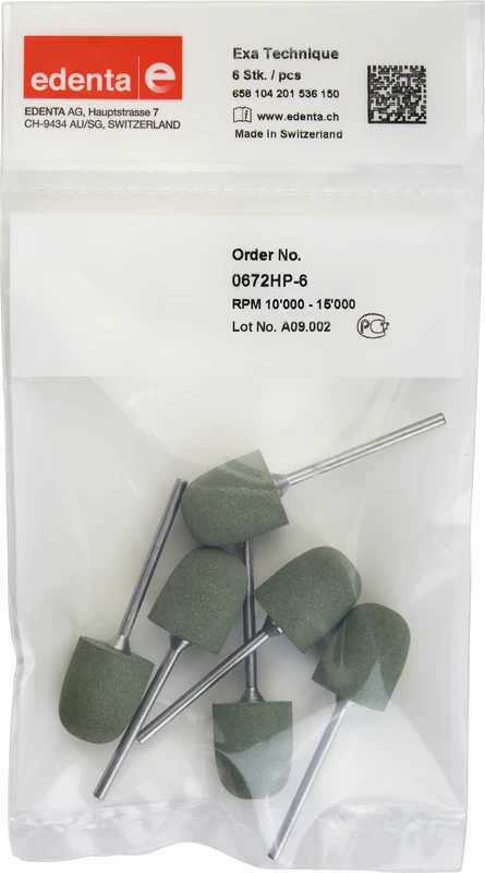 Exa Technique  Packung  6 Stück grün grob, HP, Figur 201, 18 mm, ISO 150