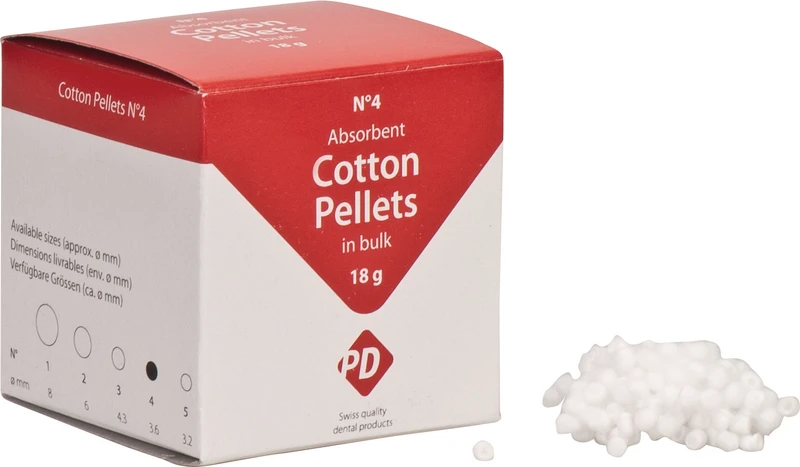 PD Wattekügelchen  Bulkpackung  18 g Ø 3,6 mm, Größe 4