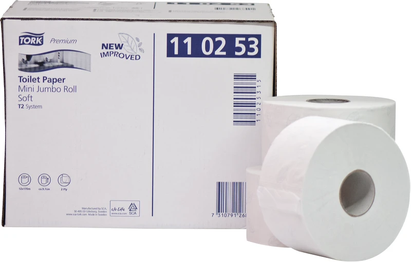 TORK® Premium Toilettenpapier   Packung  12 Rollen x 170 m, 2-lagig, 20 x 9,7 cm, geprägt, weiß