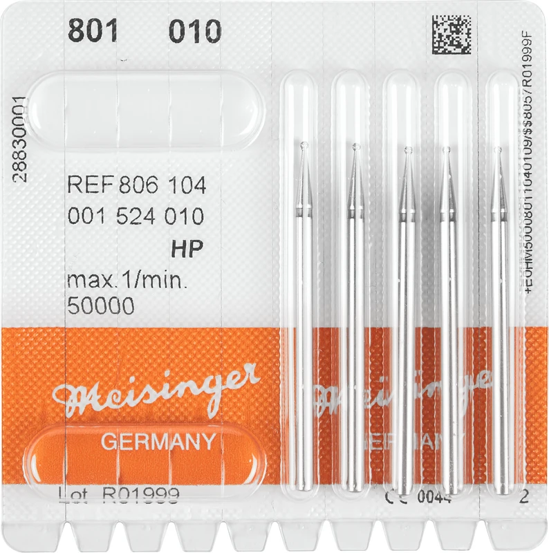 Diamanten 801  Packung  5 Stück blau mittel, HP, Figur 001 Rund, ISO 010