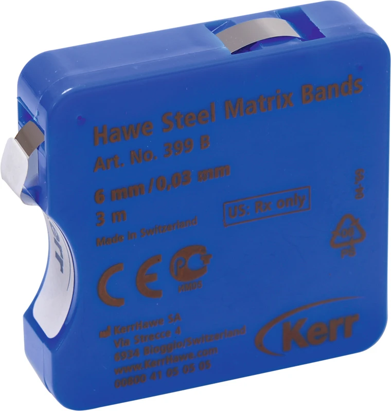 Stahl Matrizenbänder  Rolle  3 m Band Breite 6 mm, Stärke 0,03 mm