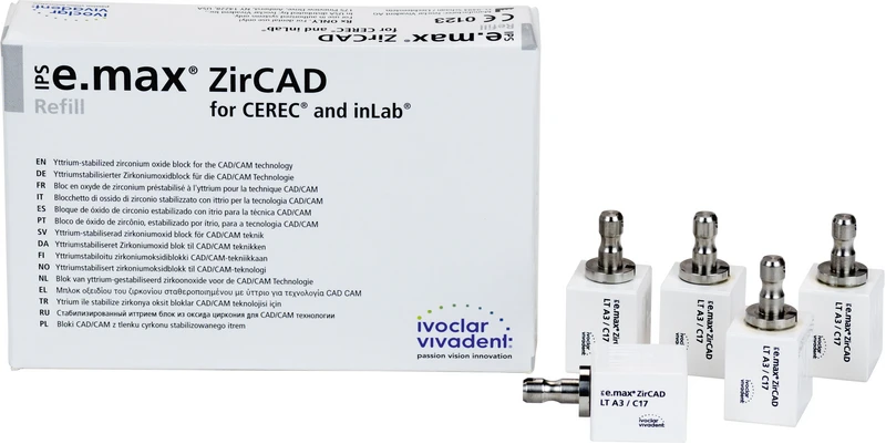 IPS e.max ZirCAD for CEREC\Inlab  Packung  5 Stück LT A3 C17
