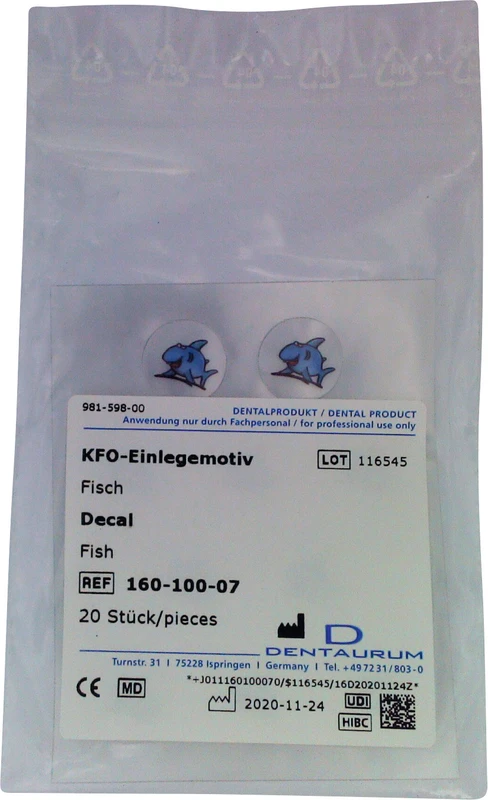 Einlegemotive  Packung  20 Stück Fisch