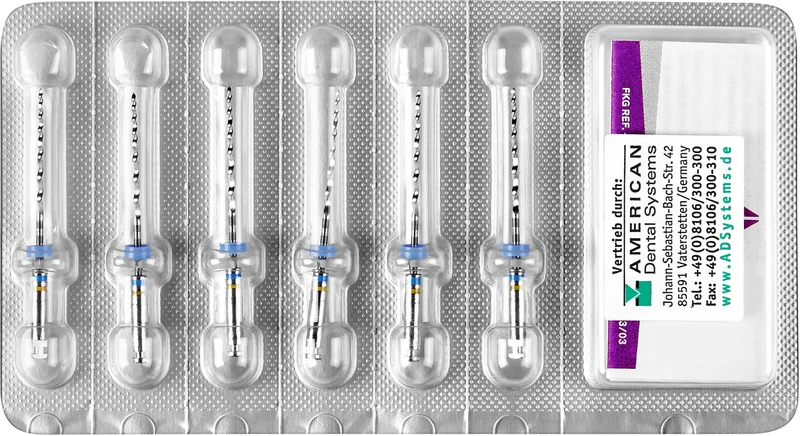 FKG RaCe steril  Packung  6 Stück 25 mm ISO 060, 2 %