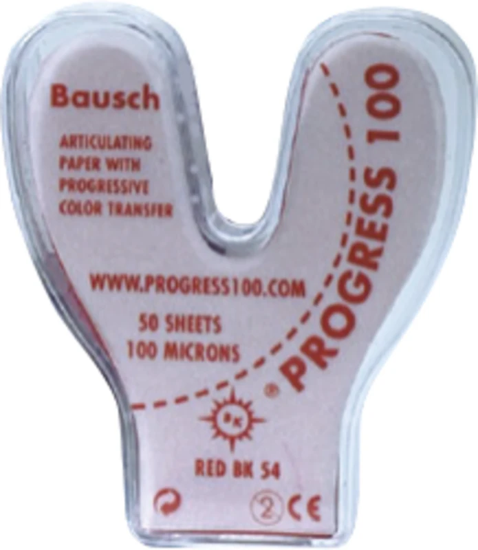 Bausch PROGRESS 100®  Plastik-Spender  50 Bogen rot, Hufeisenform, BK 54