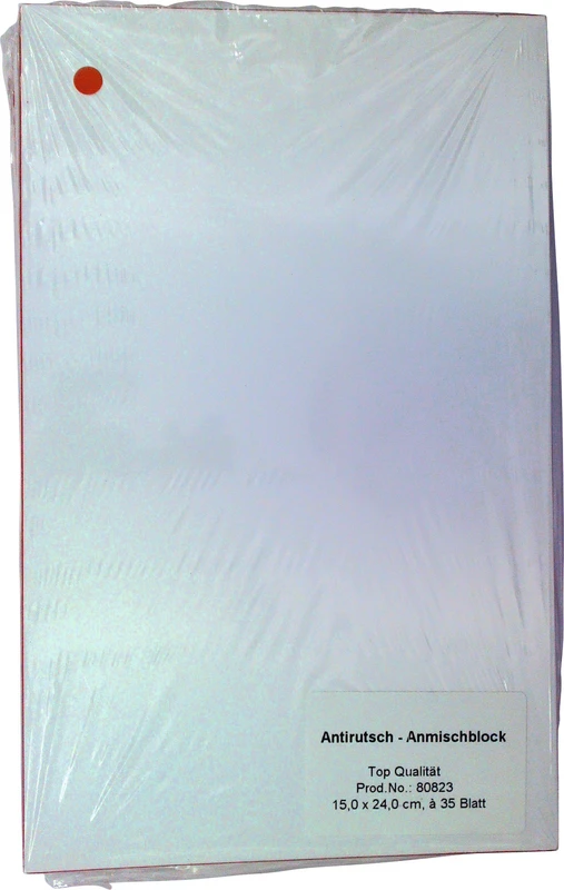 Anmischblöcke   Packung  5 Stück groß, 35 Blatt, Antirutsch, dreiseitig geblockt, 15 x 24 cm