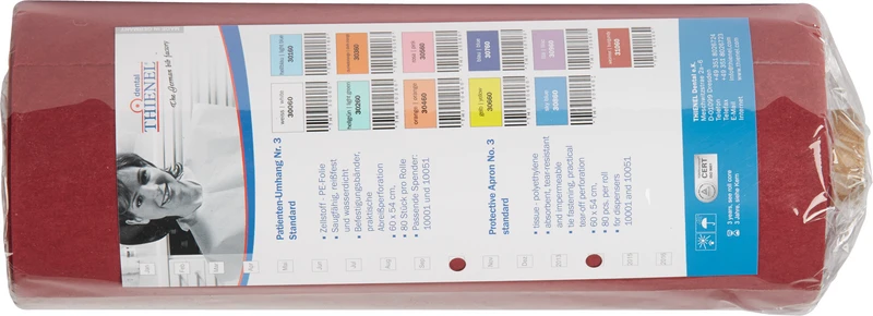 Patientenumhang Nr. 3  Rolle  80 Stück weinrot, 60 x 54 cm