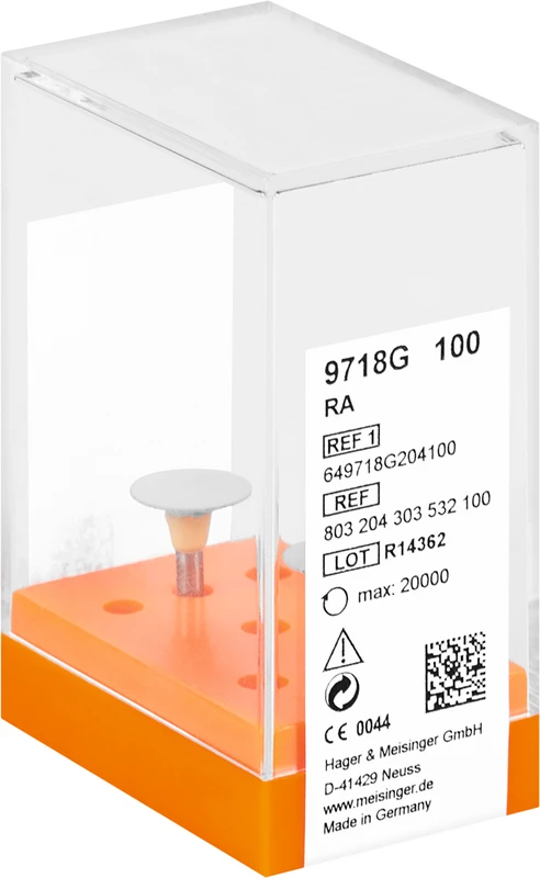 Diamantpolierer 9718  Packung  2 Stück blau grob, RA, Figur 303, 3 mm, ISO 100