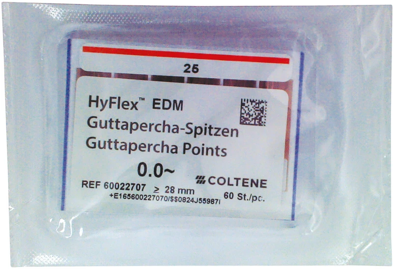 HyFlex EDM Guttapercha-Spitzen  Packung  60 Stück One File, ISO 025