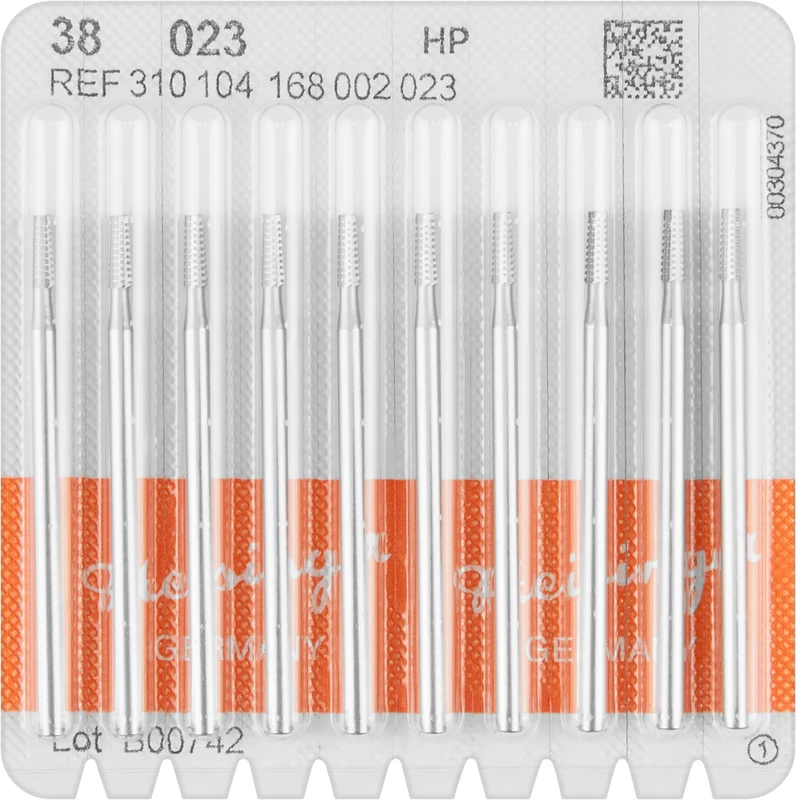 Stahlbohrer 38  Packung  10 Stück HP, Figur 168 konisch, 6 mm, ISO 023