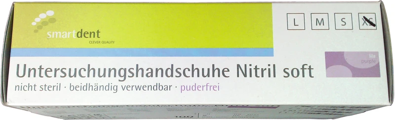 smart Nitrilhandschuhe Soft PF  Packung  100 Stück puderfrei, lila, XS