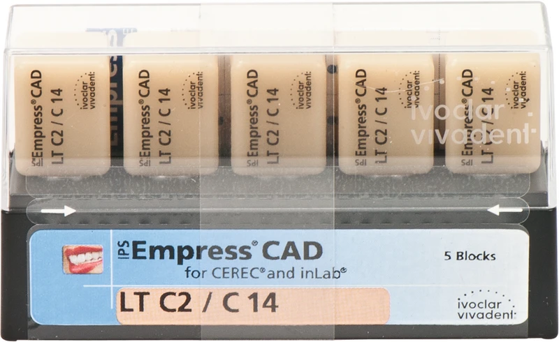 IPS Empress® CAD A-D for CEREC  Packung  5 Stück Gr. C14, C2 LT