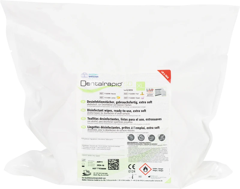 Dentalrapid® SD wipes  Karton  2 x 90 Stück XL Flower
