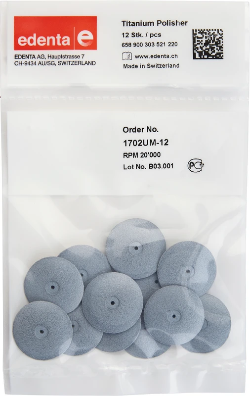 Titan Polierer  Packung  12 Stück unmontiert, grau, Figur 303, 3 mm, ISO 220