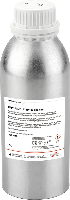 IMPRIMO® LC Try-In  Flasche  1 kg 385 nm, A3
