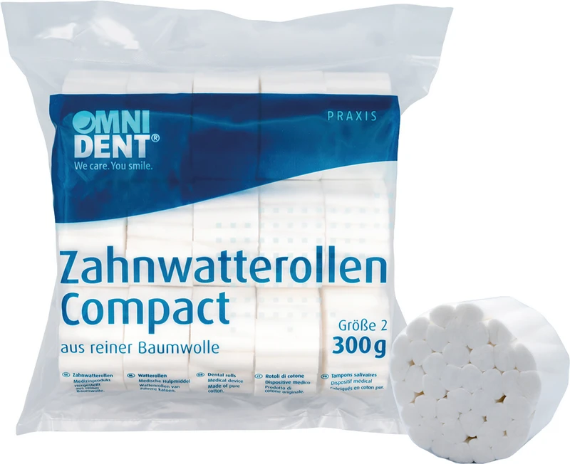 Zahnwatterollen Compact  Packung  300 g Ø 10 mm, Größe 2