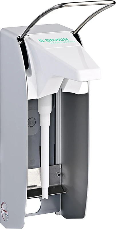 Wandspender plus  Stück  Spender ELS für 500 ml Flasche, Armhebel lang