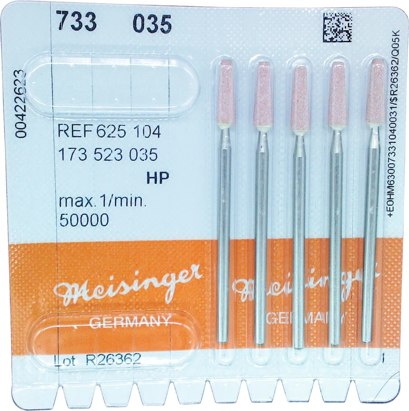 Keramische Schleifer 733  Packung  5 Stück rosa grob, HP, Figur 173, 10,5 mm, ISO 035