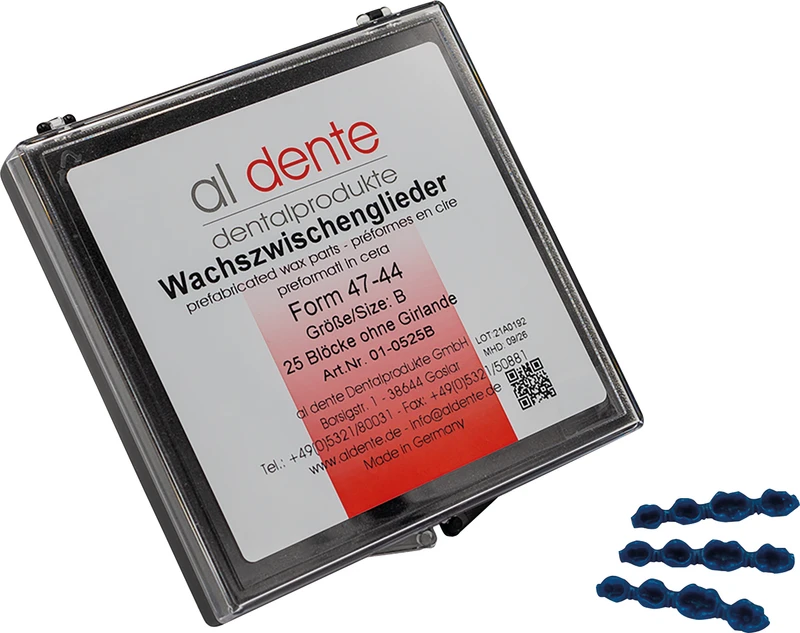 Wachs-Blöcke ohne Girlande  Packung  25 Stück Größe B, 47-44