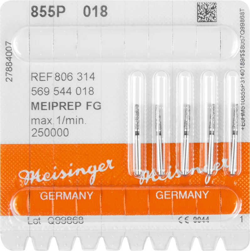 MEIPREP Diamanten  Packung  5 Stück FG, Figur 569 (855P), ISO 018