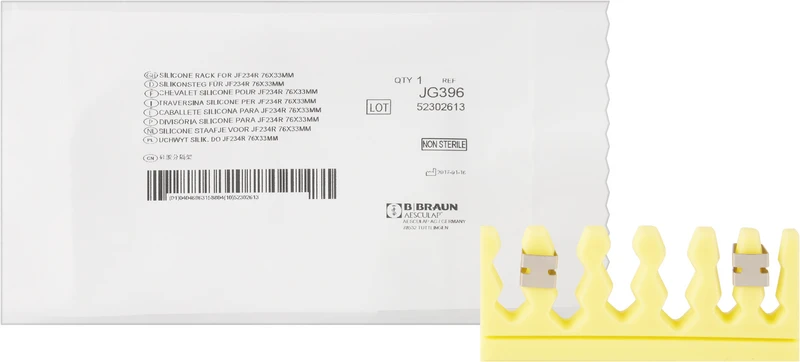 Silikonsteg mit Metallklammer  Stück  JG396, 76 x 33 mm