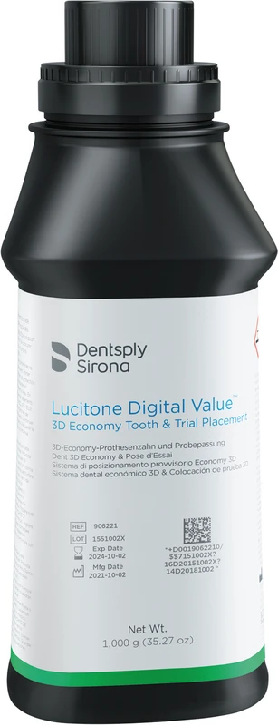 Lucitone Digital Value 3D Economy Tooth & Trial Placement  Flasche  1 kg B2