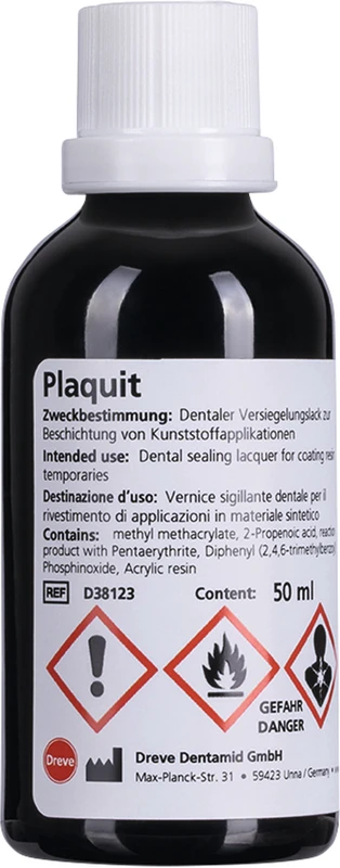 Plaquit  Flasche  20 ml Lack mit Pinseleinsatz